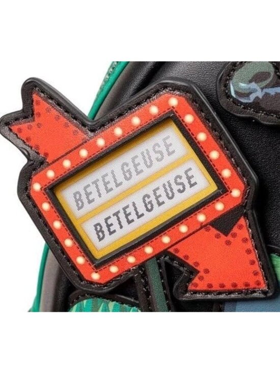 Beetlejuice Glow in the Dark Mini Backpack Lenticular Graveyard Loungefly NWT